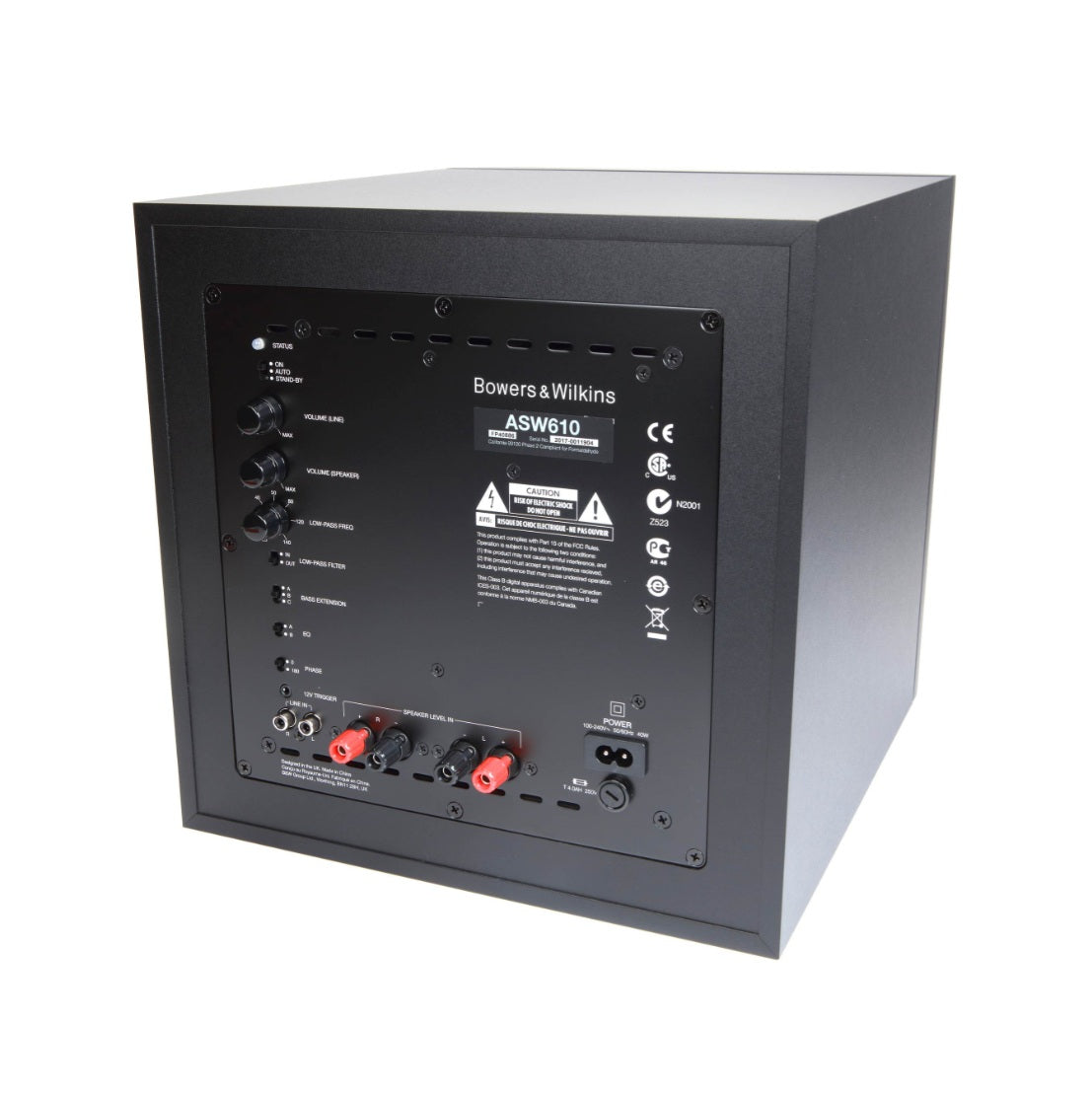 Bowers & Wilkins ASW610 Blk Subwoofer Activo 10"