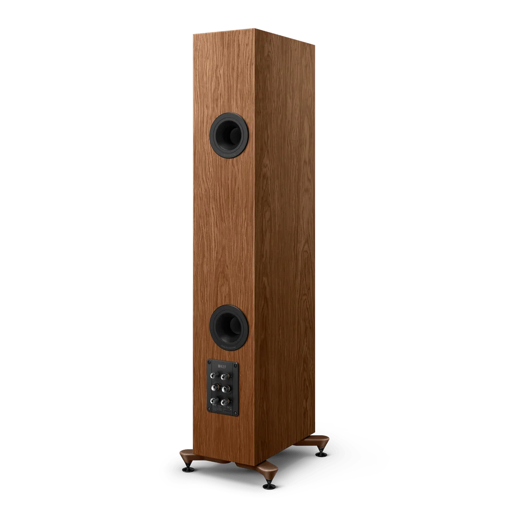 KEF R5 Meta Nogal Altavoces de Suelo de Alta Fidelidad