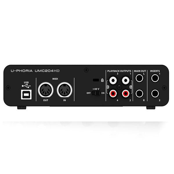 Interfase de Audio, Behringer U-PHORIA UMC204HD - Jupitronic Tienda en Linea