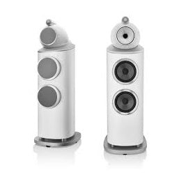 Bowers & Wilkins 801 D4 par de bocinas HiFi de piso blanco piano