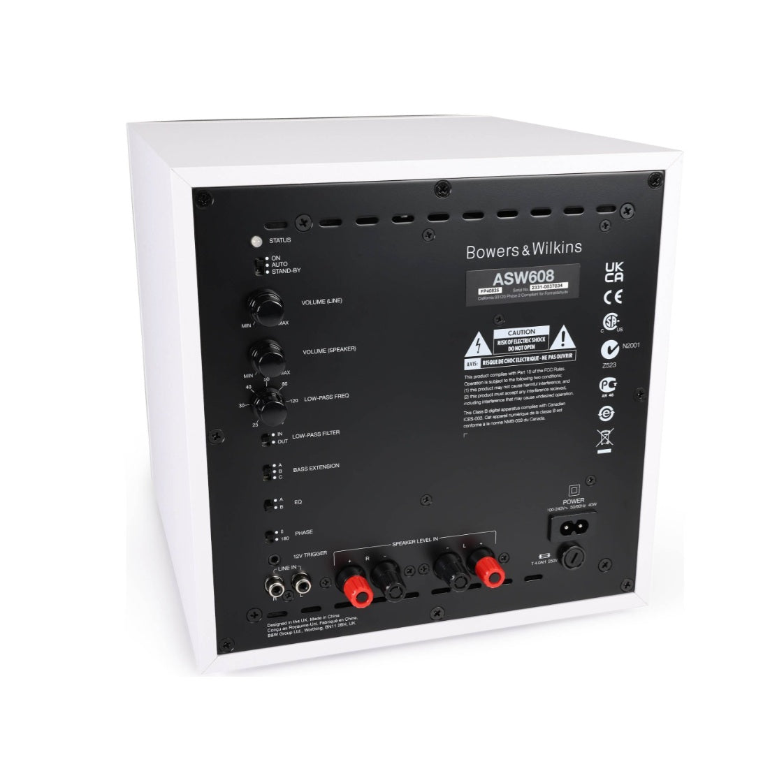 Bowers & Wilkins ASW608 Wh Subwoofer Activo 8"