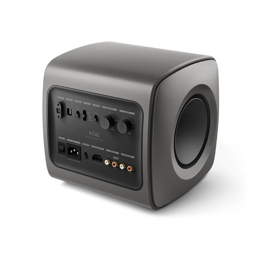 KEF KC62 Gray Subwoofer Ultracompacto de Alta Fidelidad