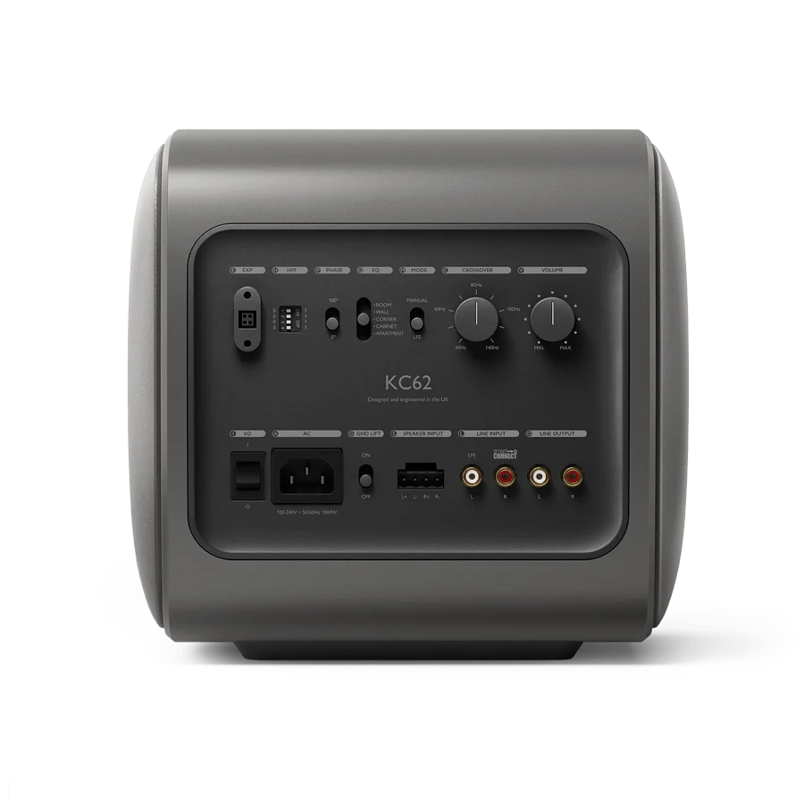 KEF KC62 Gray Subwoofer Ultracompacto de Alta Fidelidad
