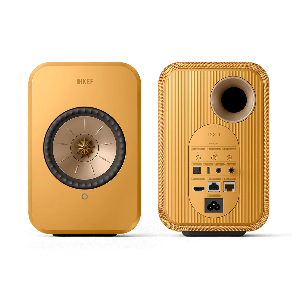 KEF LSX II Yellow Altavoces HiFi Inalámbricos