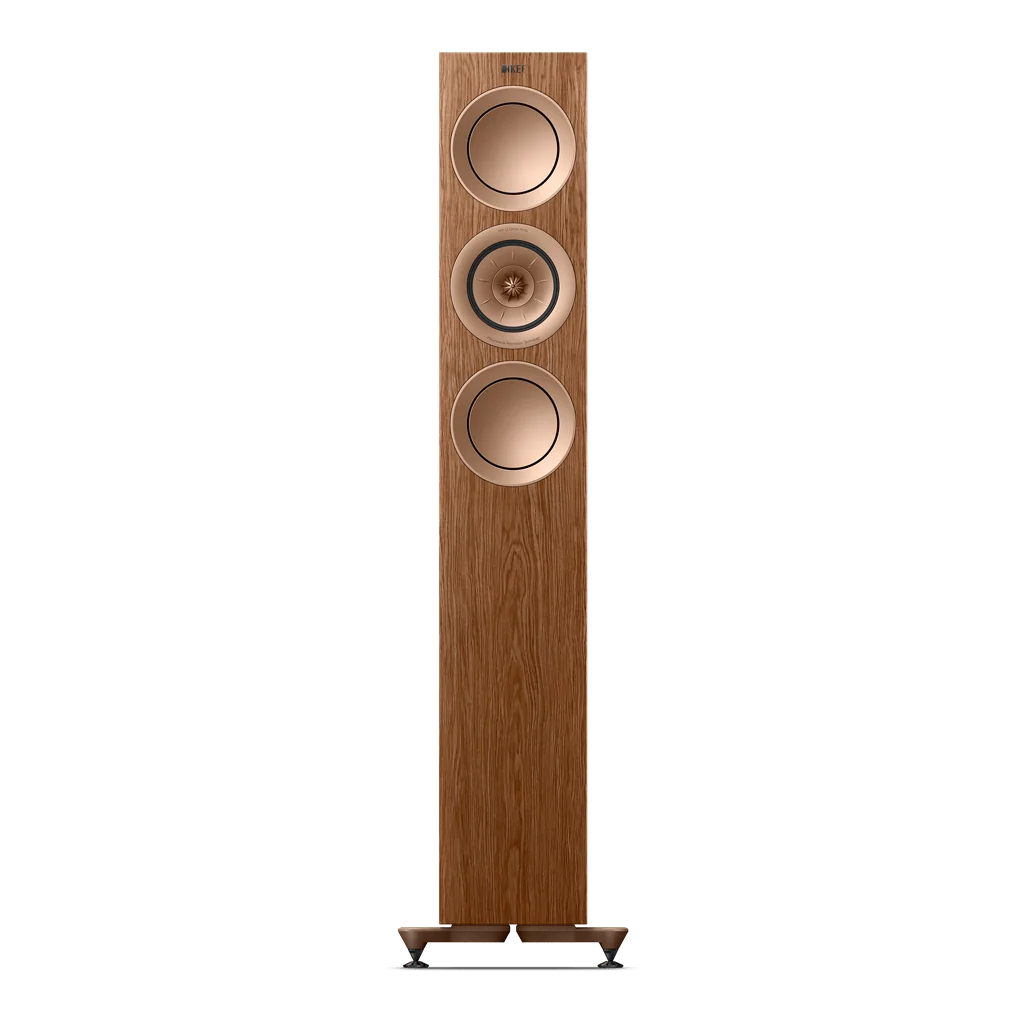 KEF R5 Meta Nogal Altavoces de Suelo de Alta Fidelidad