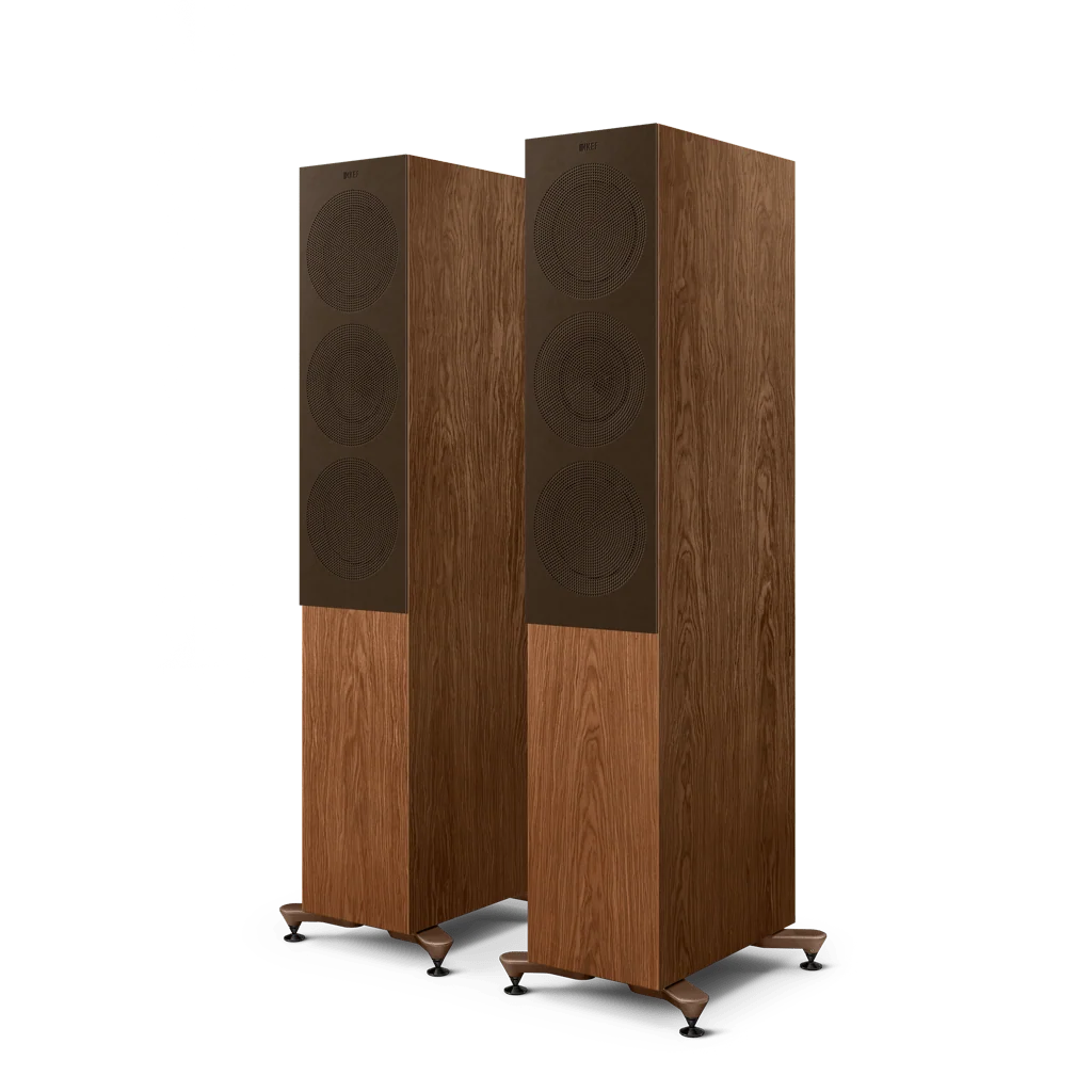 KEF R7 Meta Nogal Altavoces de Suelo de Alta Fidelidad 