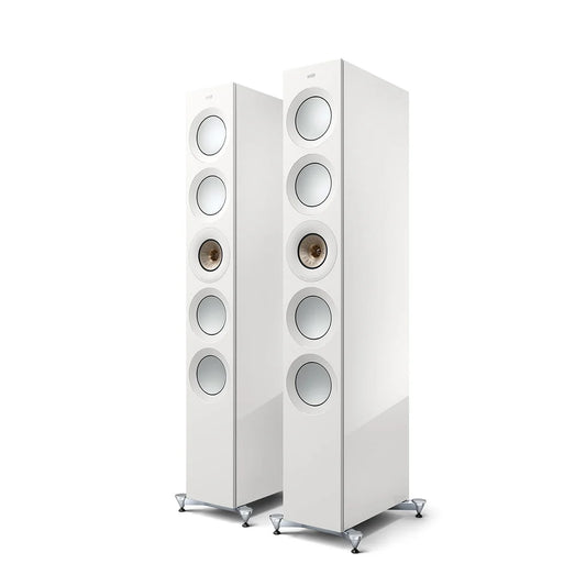 KEF Reference 5 Meta White / Champagne El Altavoz de Suelo de Alta Fidelidad Definitivo