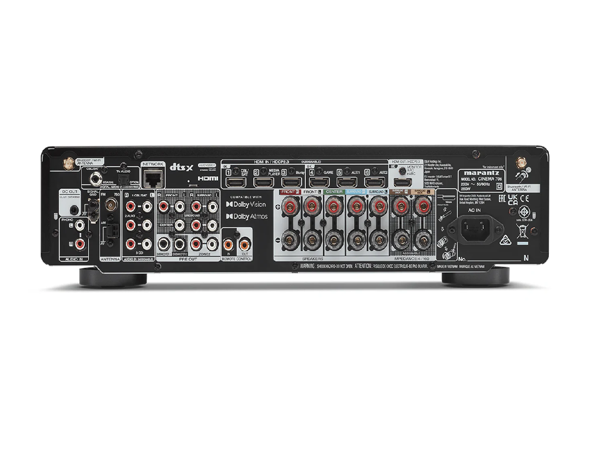 Marantz Cinema 70s Silver Receptor Estéreo Slimline con HEOS y 8K