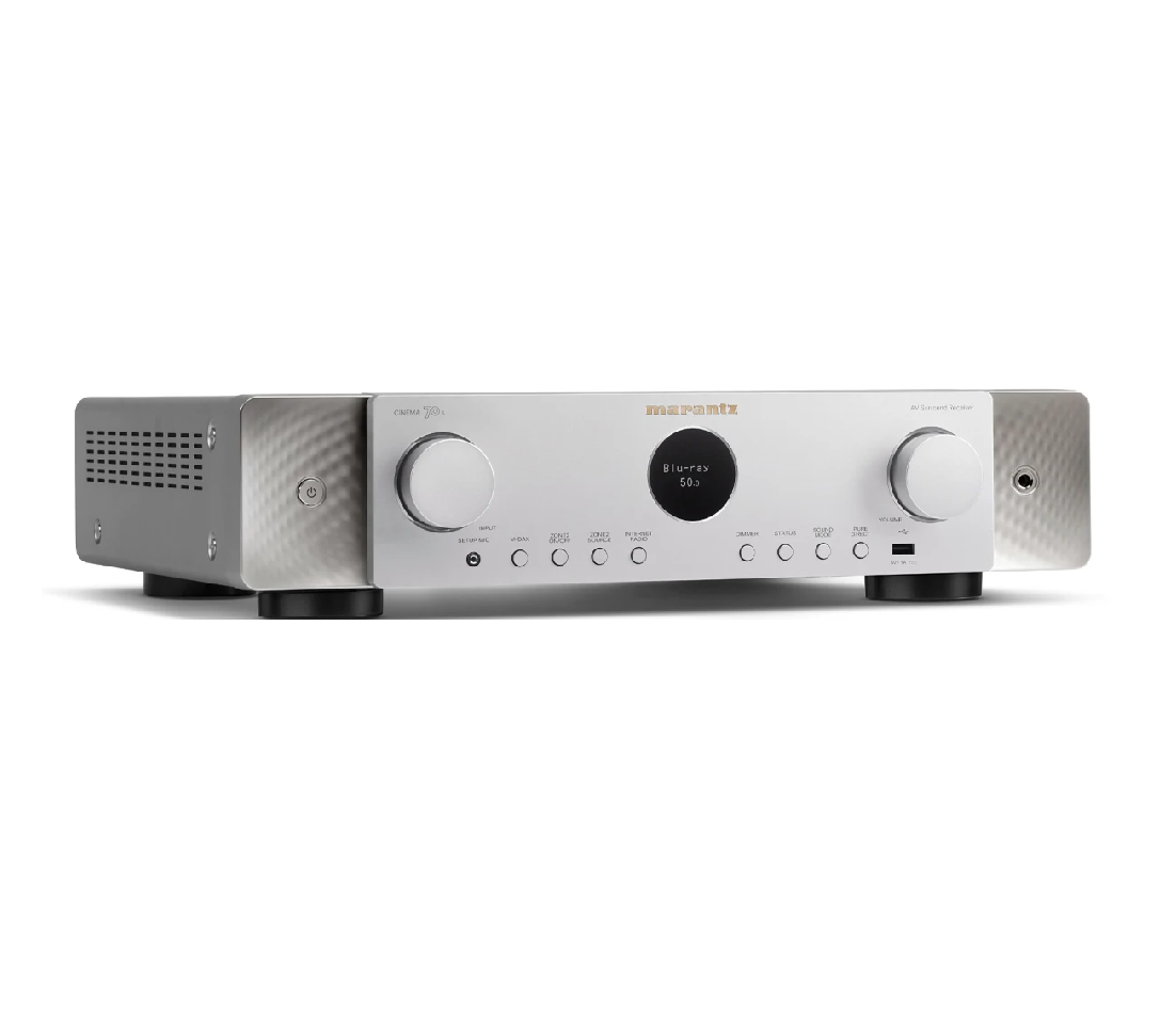 Marantz Cinema 70s Silver Receptor Estéreo Slimline con HEOS y 8K