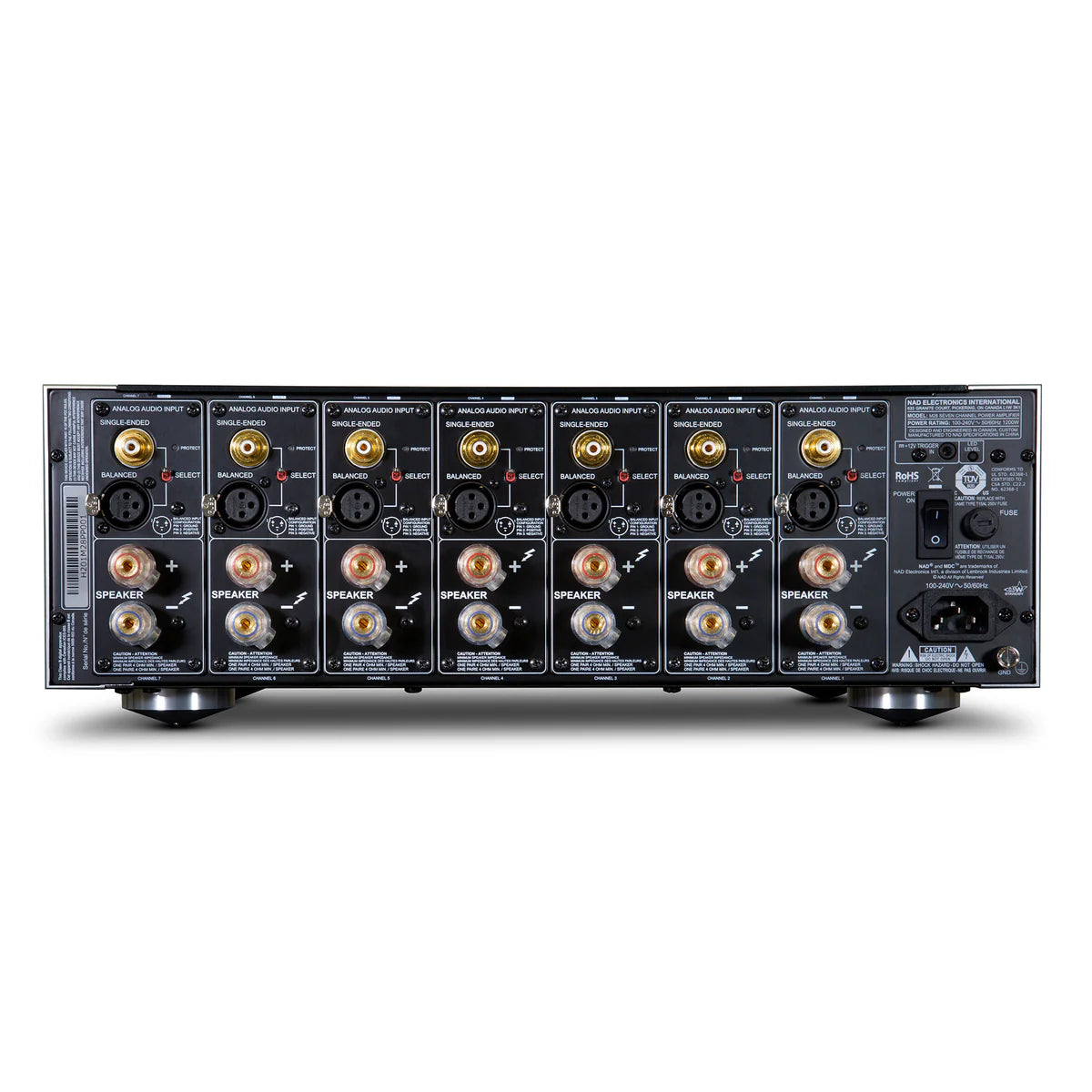 NAD M28 Amplificador de Potencia de Siete Canales