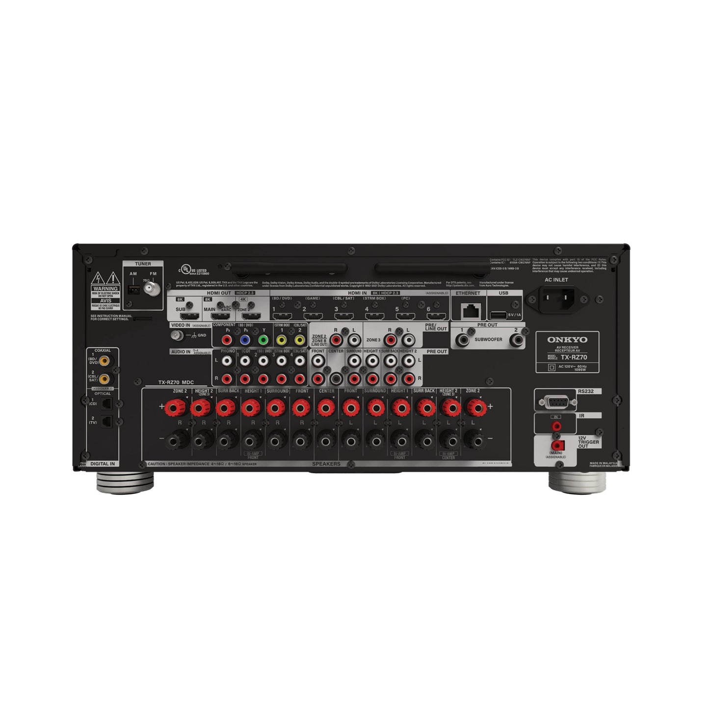 Onkyo TX-RZ70 Receptor AV de 11.2 Canales