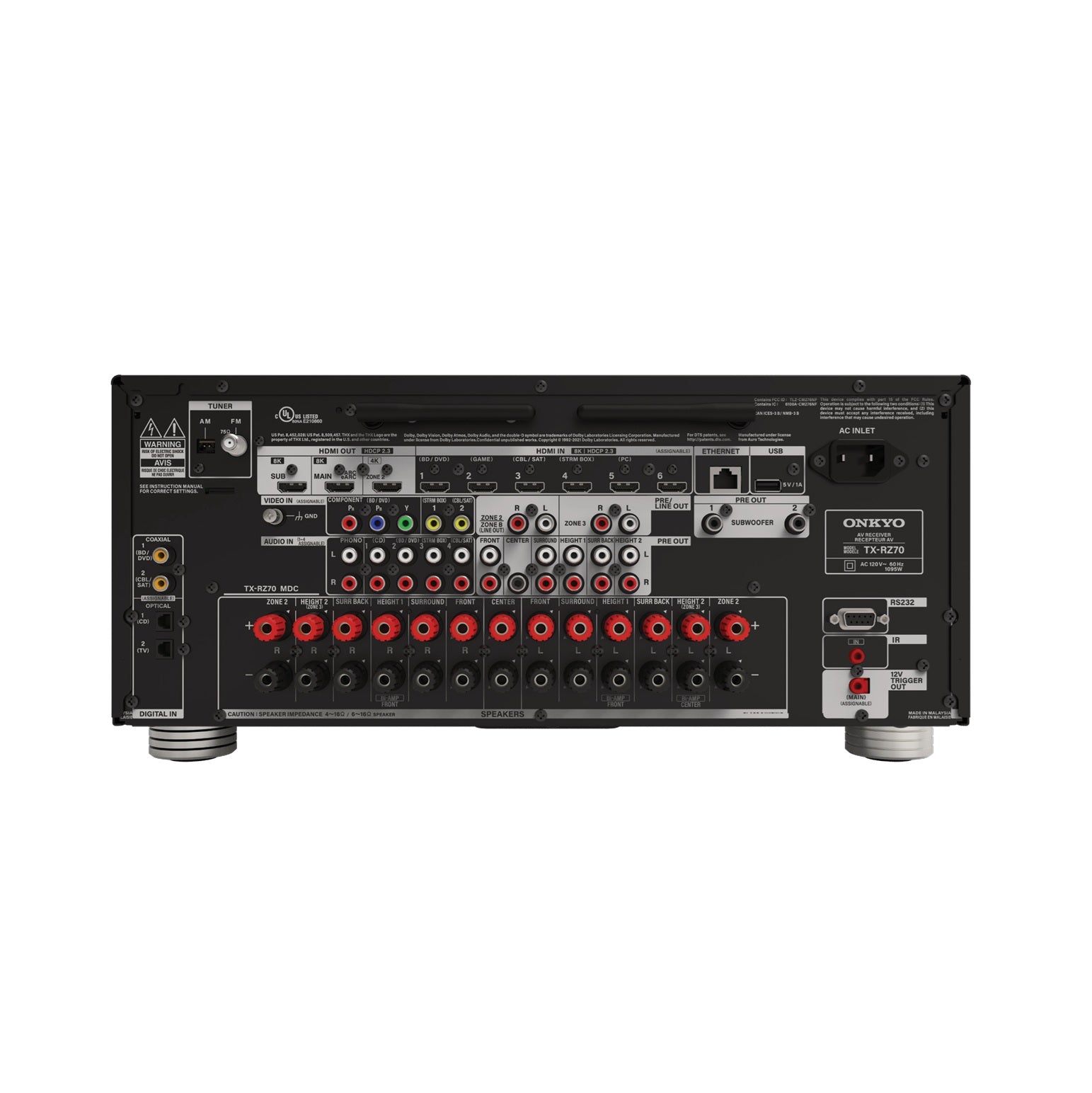 Onkyo TX-RZ70 Receptor AV de 11.2 Canales