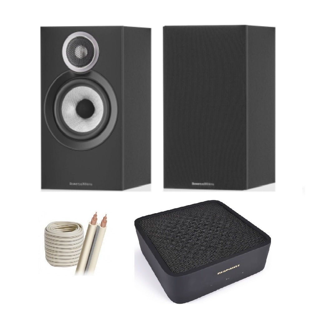 Paquete Estéreo Streaming: Bowers & Wilkins 607 S3 + Marantz M1