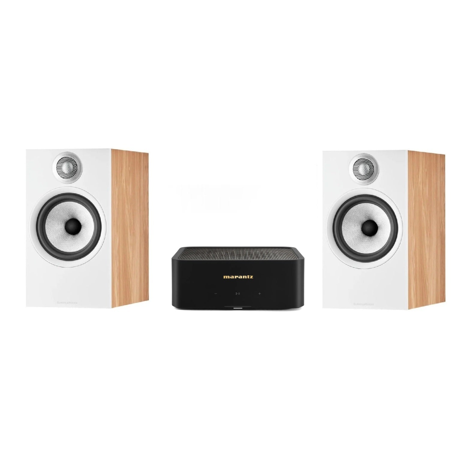 Paquete Estéreo Streaming: Bowers & Wilkins 607 S3 + Marantz M1