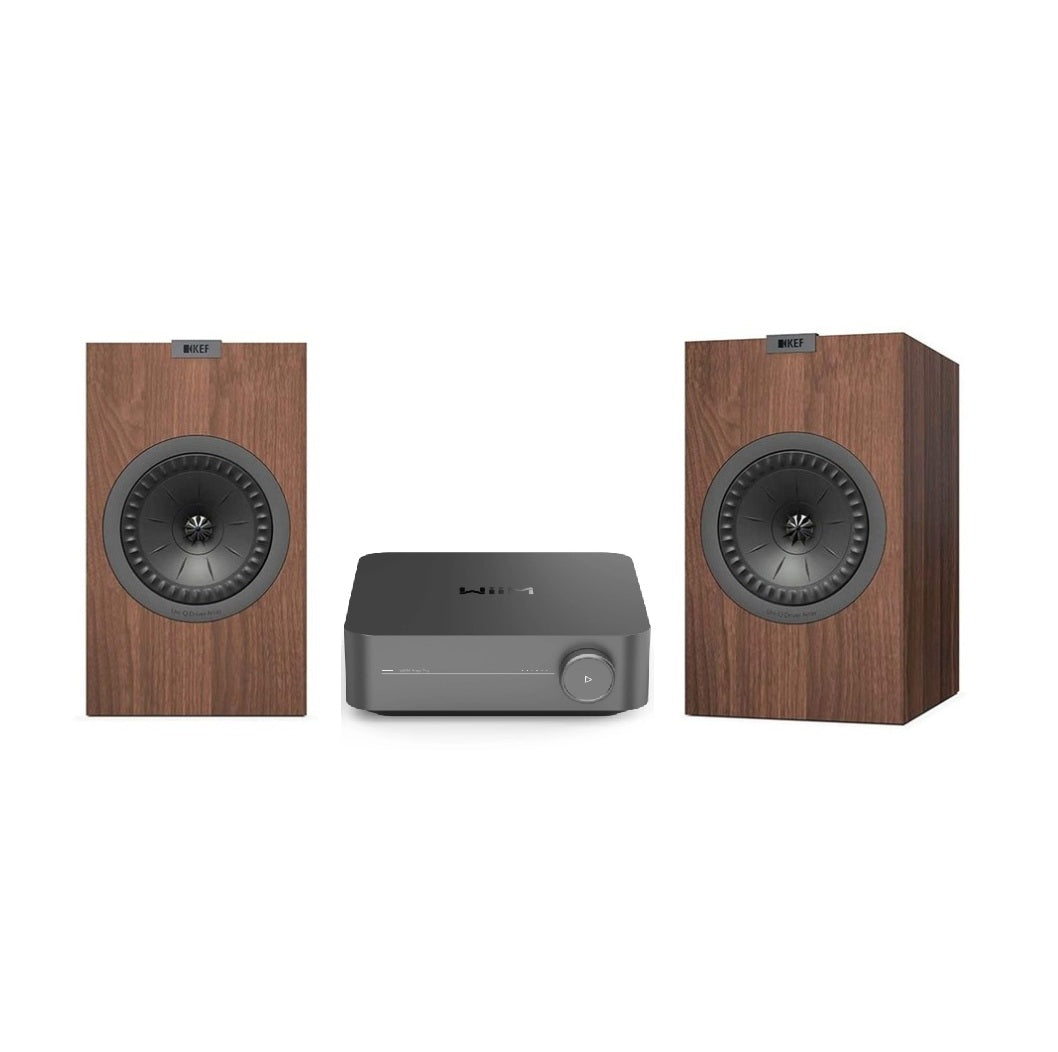 Paquete Estéreo Streaming: KEF Q1 Meta + Wiim Amp Pro