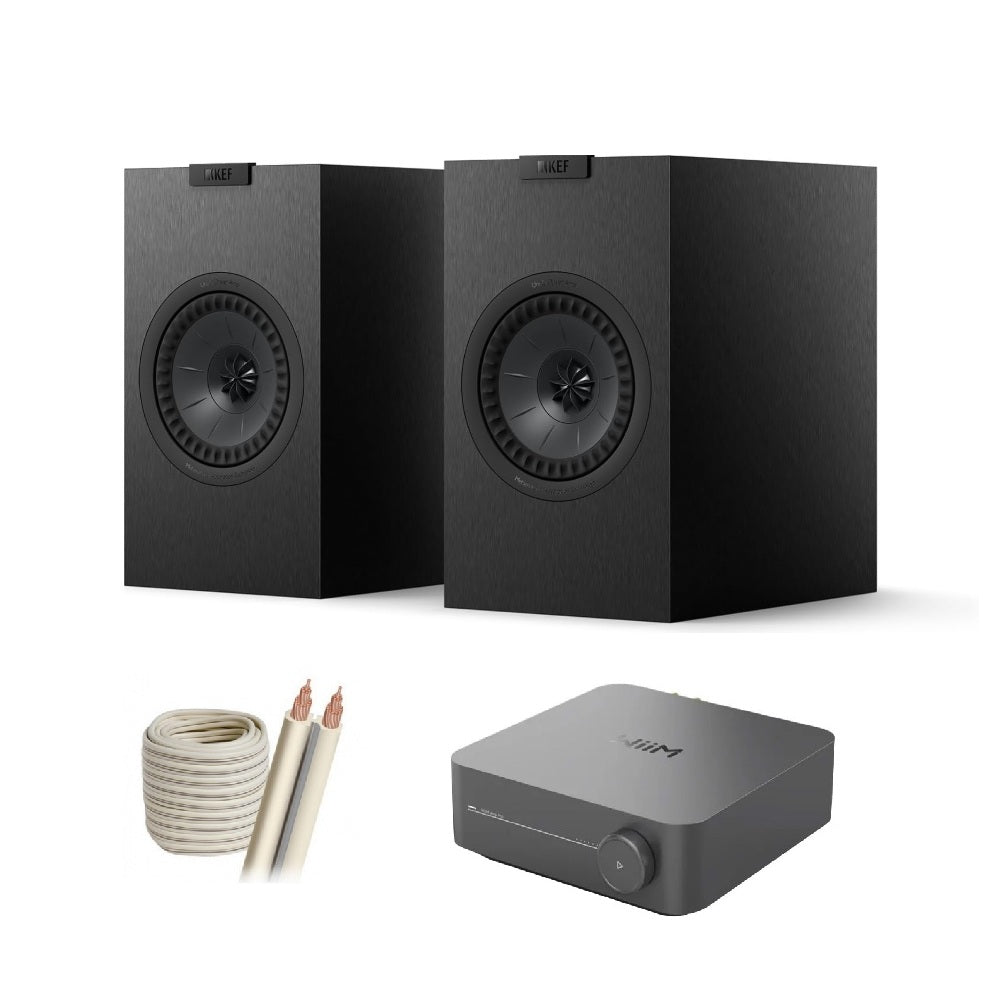 Paquete Estéreo Streaming: KEF Q1 Meta + Wiim Amp Pro