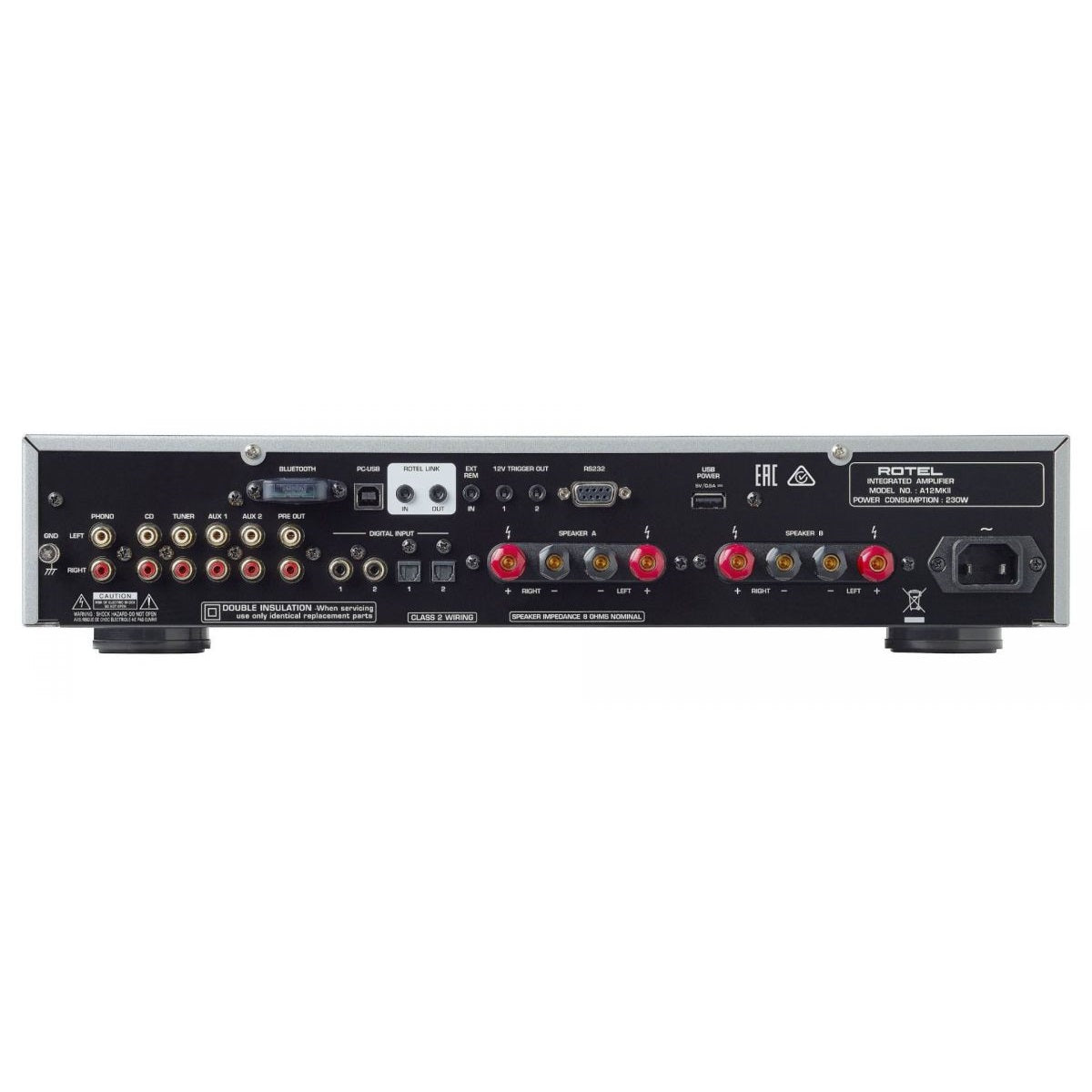 Rotel A12MKII Silver Amplificador Integrado Estereofónico