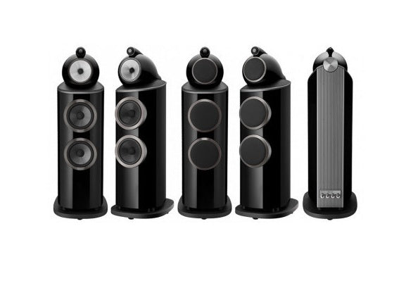 Bowers & Wilkins 801 D4 par de bocinas HiFi de piso negro piano