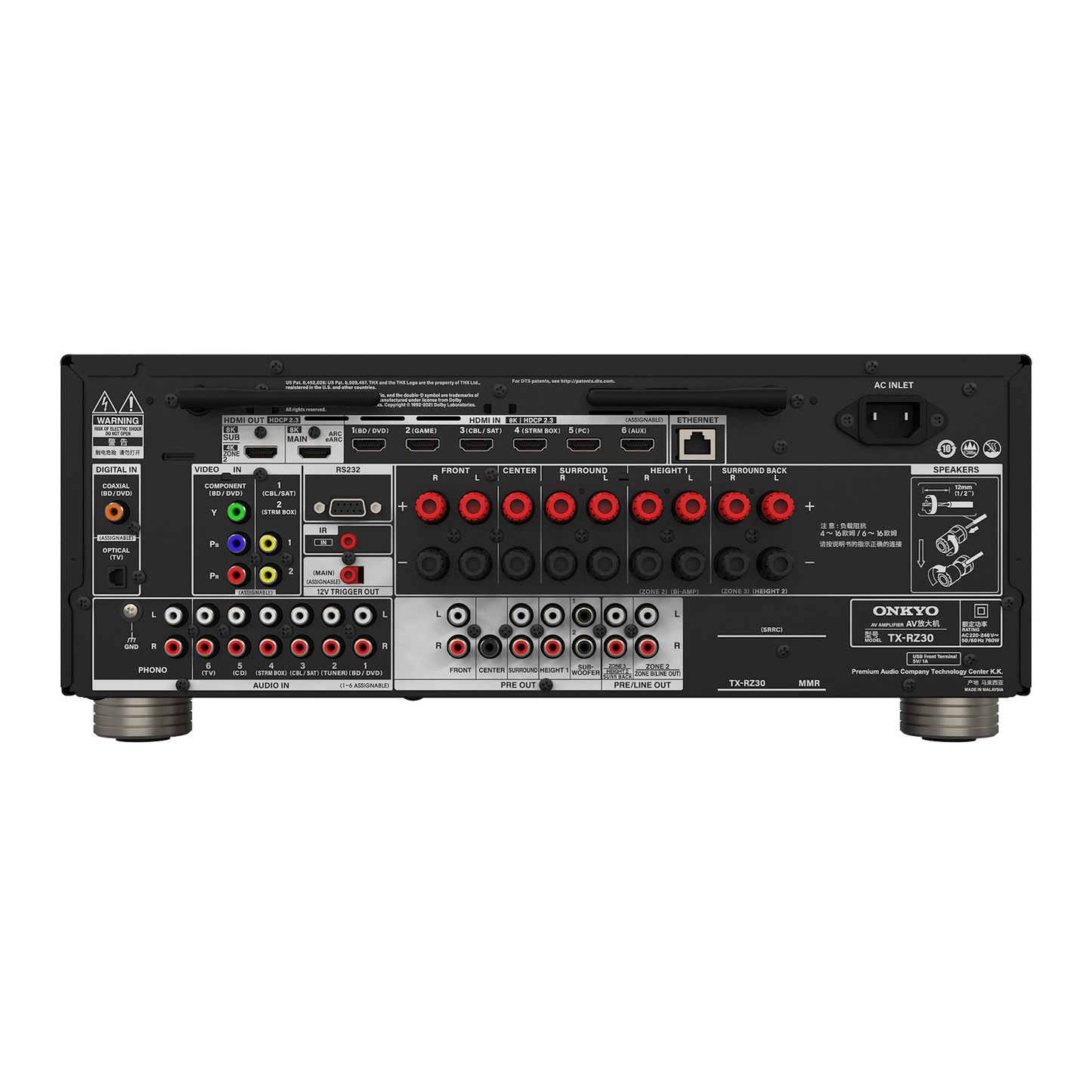 TX-RZ30 - Receptor AV 9.2 Canales