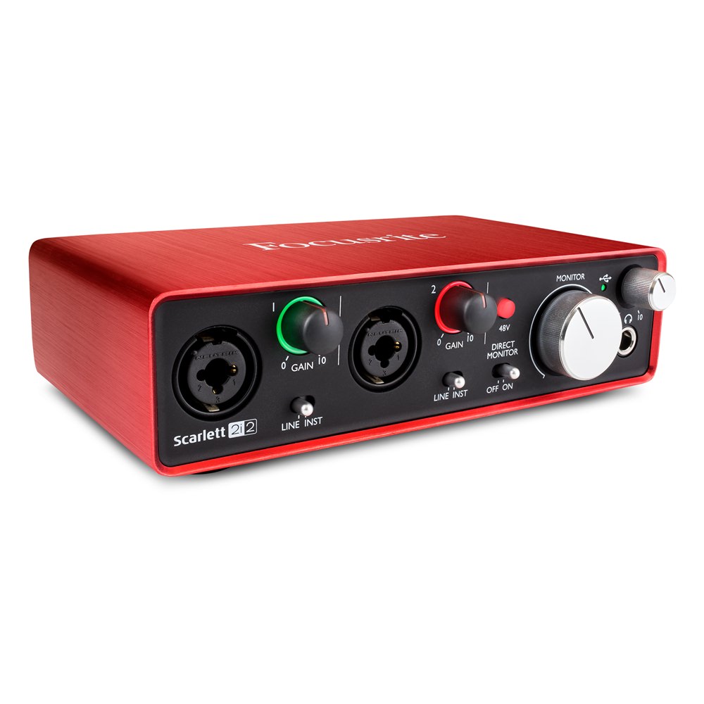 Interfase De Audio USB, Focusrite 2i2 - Jupitronic Tienda en Linea