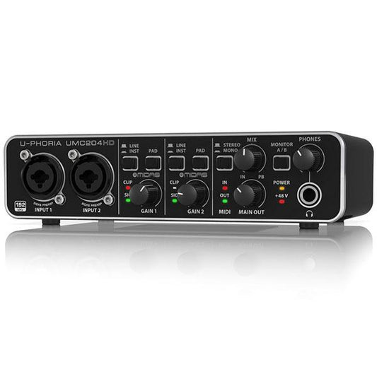 Interfase de Audio, Behringer U-PHORIA UMC204HD - Jupitronic Tienda en Linea