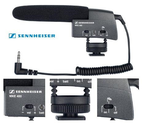 Micrófono para cámara, Sennheiser MKE400 - Jupitronic Tienda en Linea