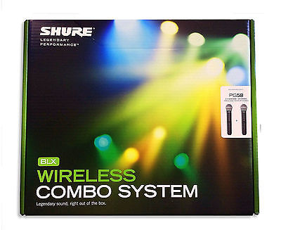 Micrófono inalámbrico doble de mano, Shure BLX288/PG58 - Jupitronic Tienda en Linea