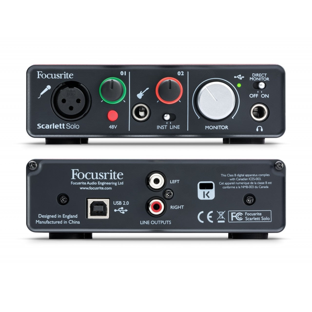 Focusrite Scarlett Solo / Interfase De Audio USB / Jupitronic