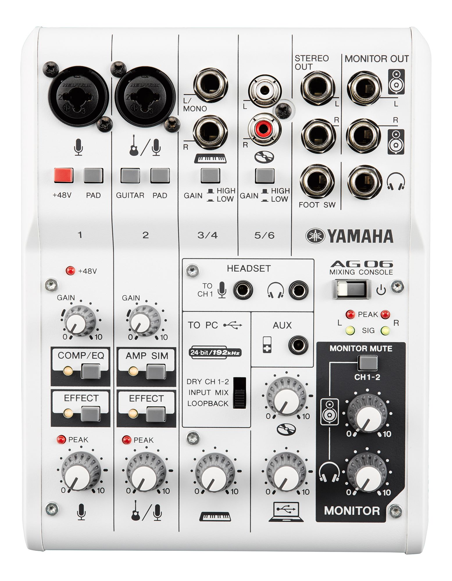 Yamaha AG06 / Interfaz Mezclador USB de 6 Canales / Jupitronic